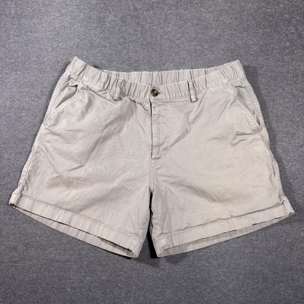 Bearbottom Shorts Mens XL Gray 5.5 Inseam Stretch Chino Elastic Waist Casual